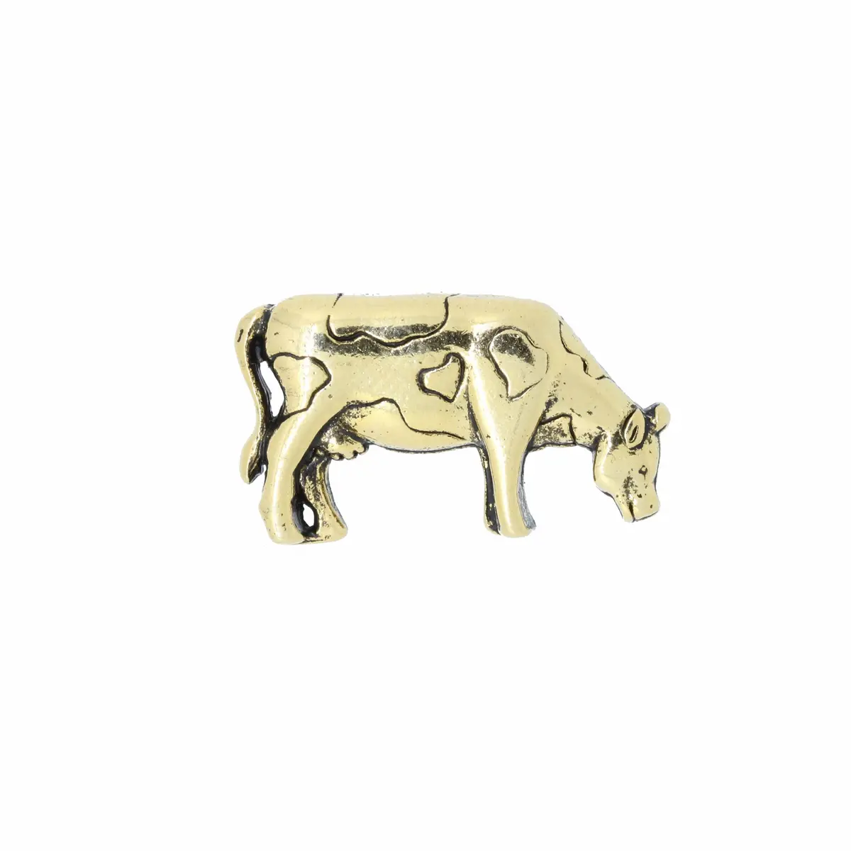 Cow Gold Lapel Pin 1