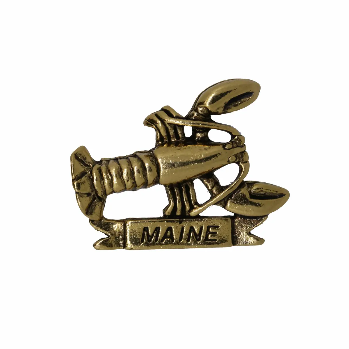 Maine Lobster Gold Lapel Pin 1