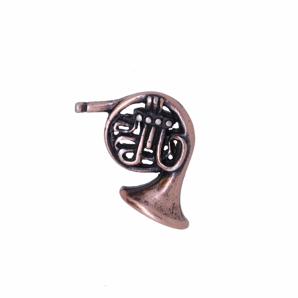 French Horn Copper Lapel Pin 1
