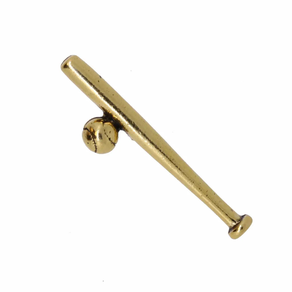 Baseball And Bat Gold Lapel Pin 1