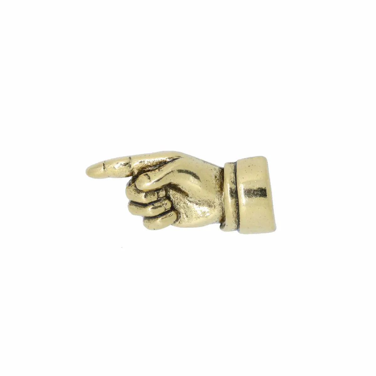Pointing Finger Gold Lapel Pin 1