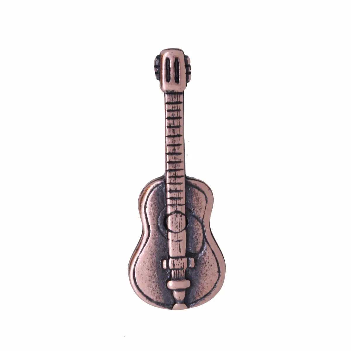 Acoustic Guitar Copper Lapel Pin 1