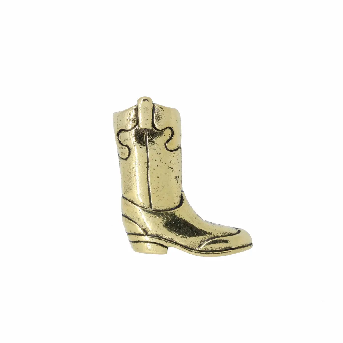 Cowboy Boot Gold Lapel Pin 1