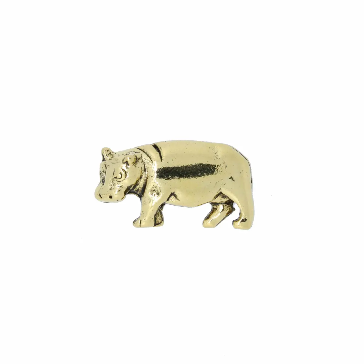 Hippopotamus Gold Lapel Pin 1