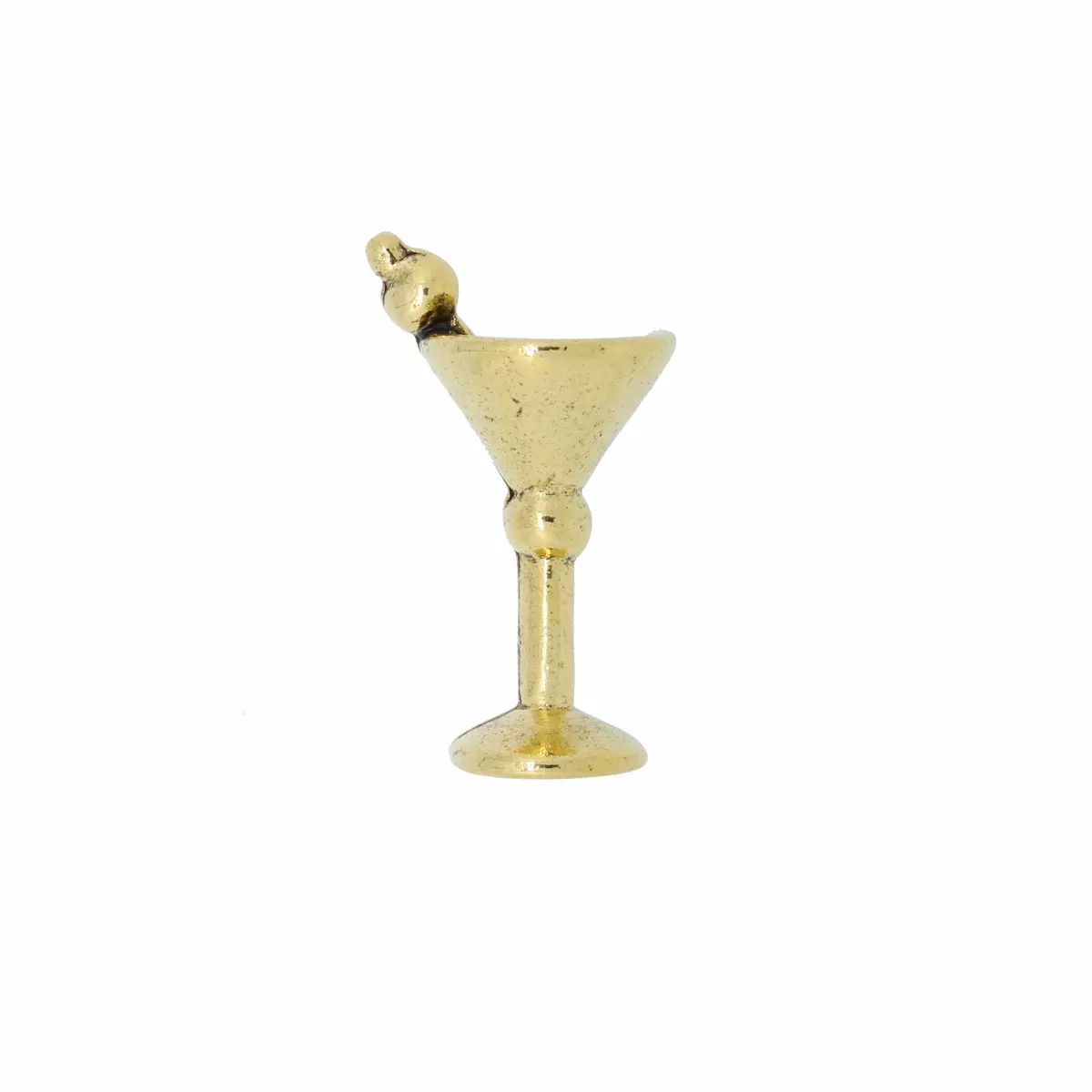 Martini Glass Gold Lapel Pin 1