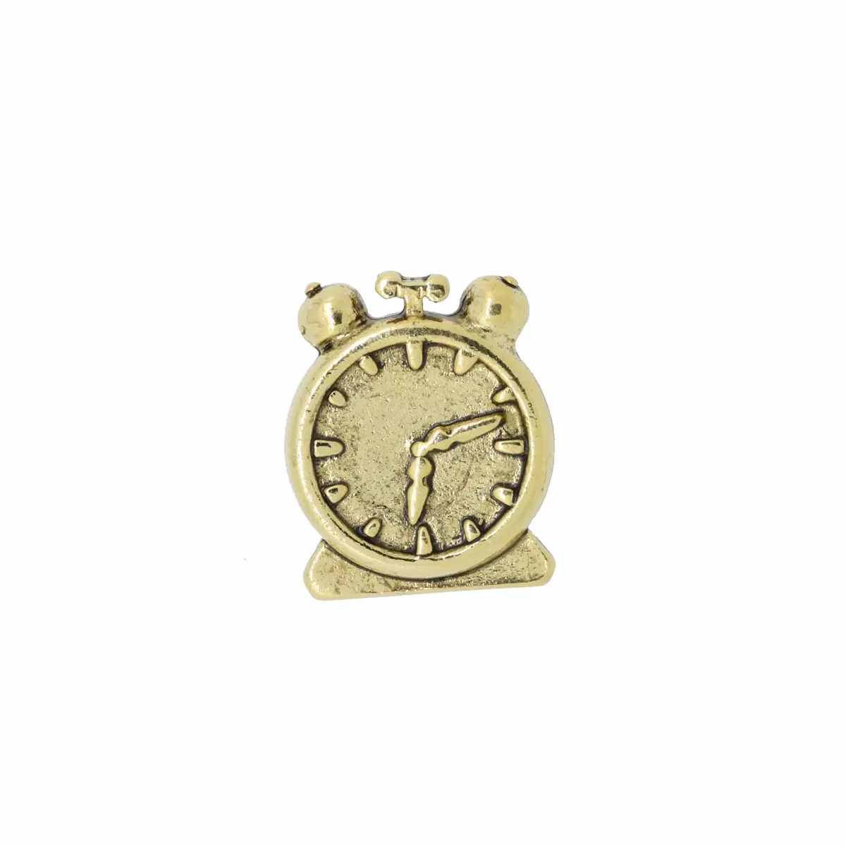 Alarm Clock Gold Lapel Pin 1
