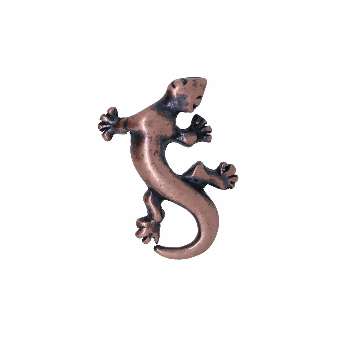 Gecko Copper Lapel Pin 1