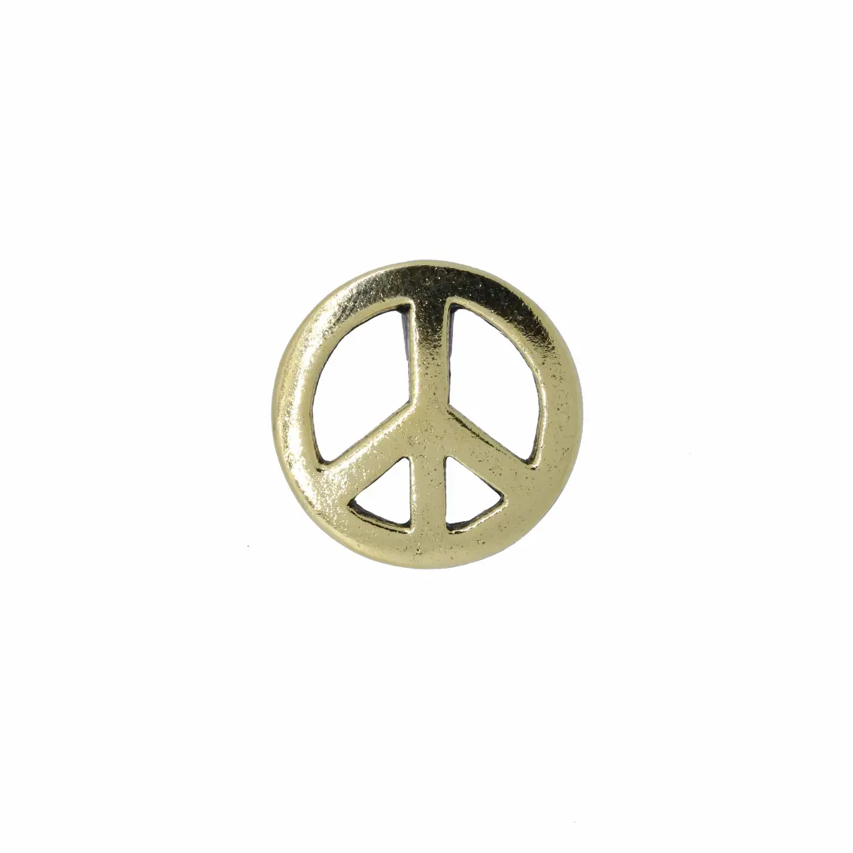 Peace Sign Gold Lapel Pin 1