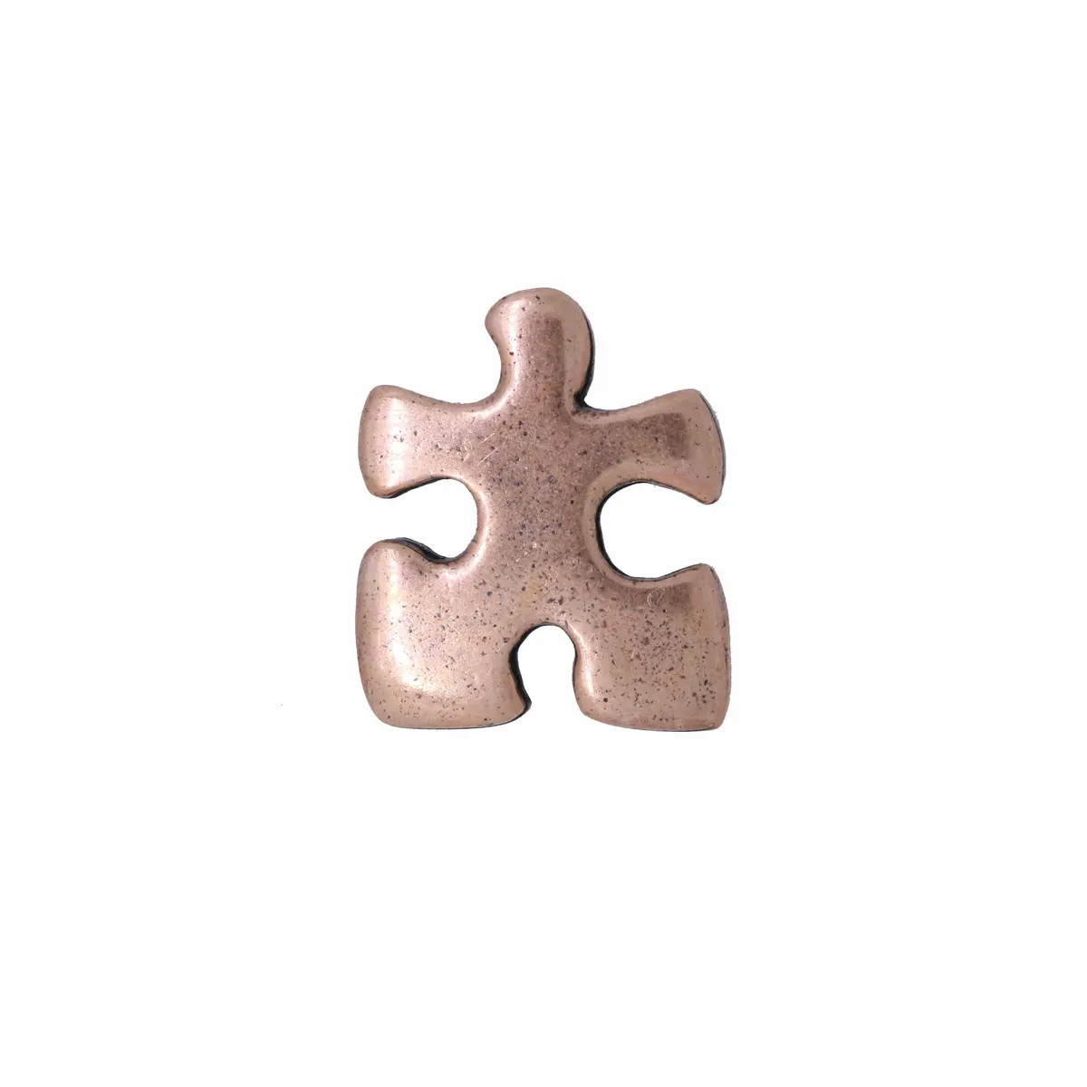 Puzzle Piece Copper Lapel Pin 1