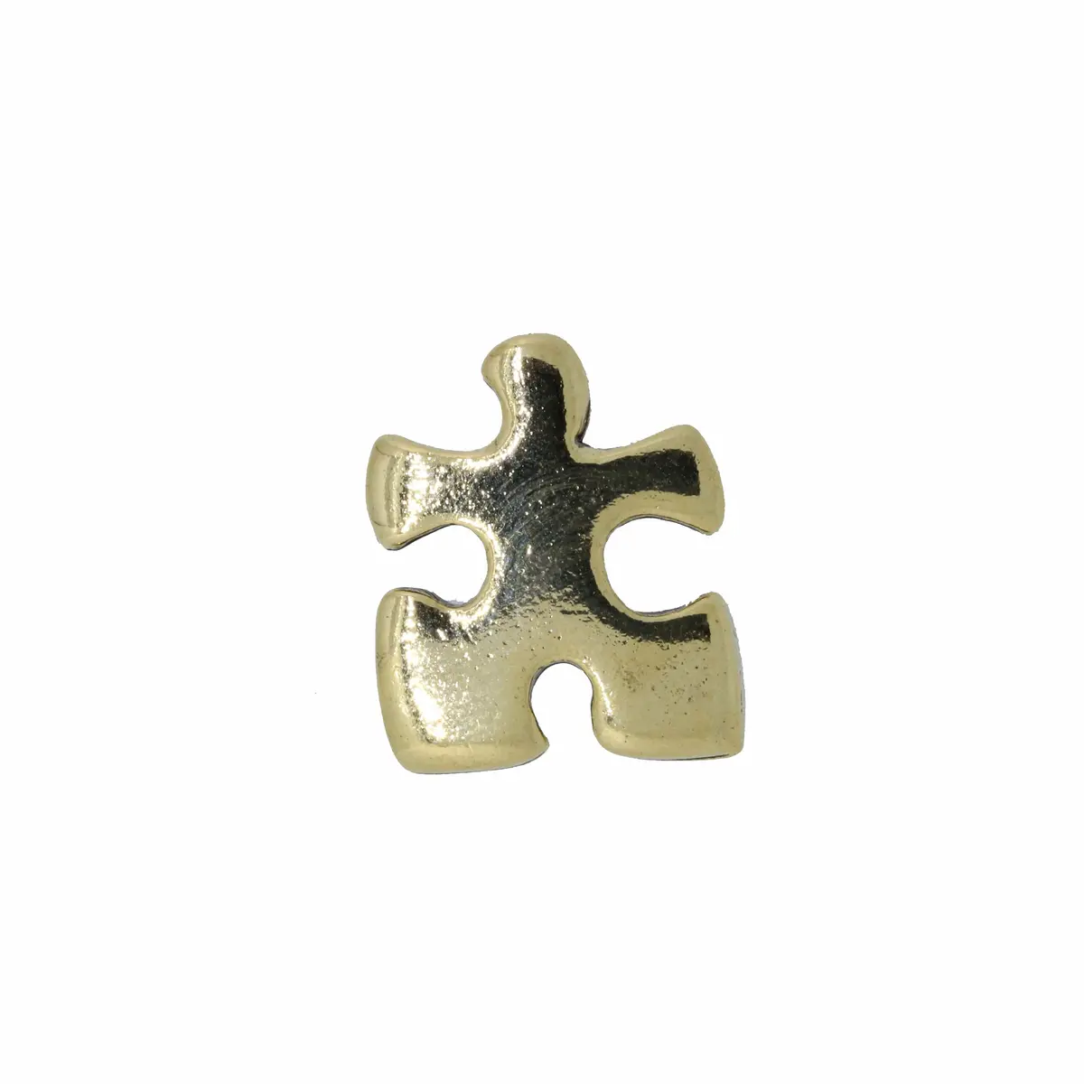 Puzzle Piece Gold Lapel Pin 1