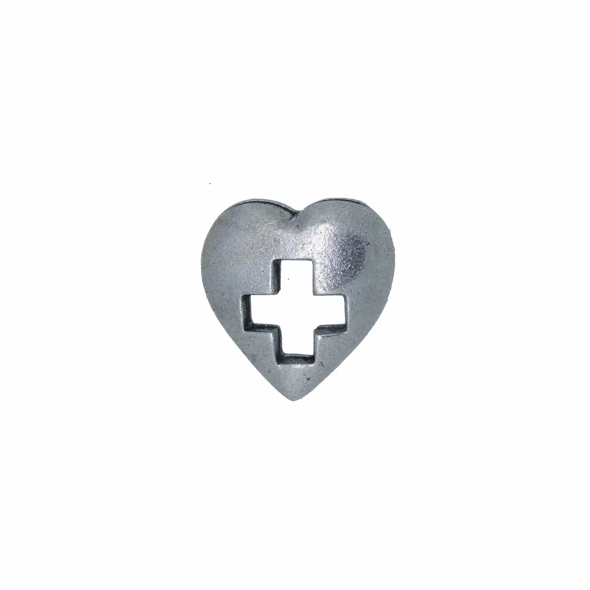 Heart With Cross Lapel Pin 1