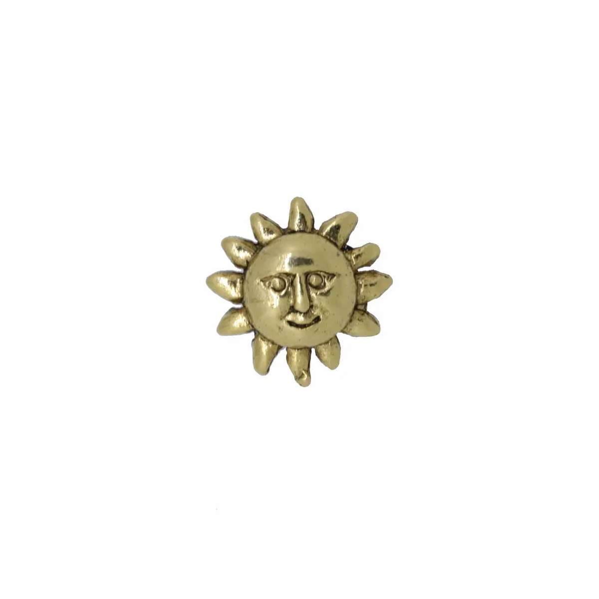 Small Sunface Gold Lapel Pin 1