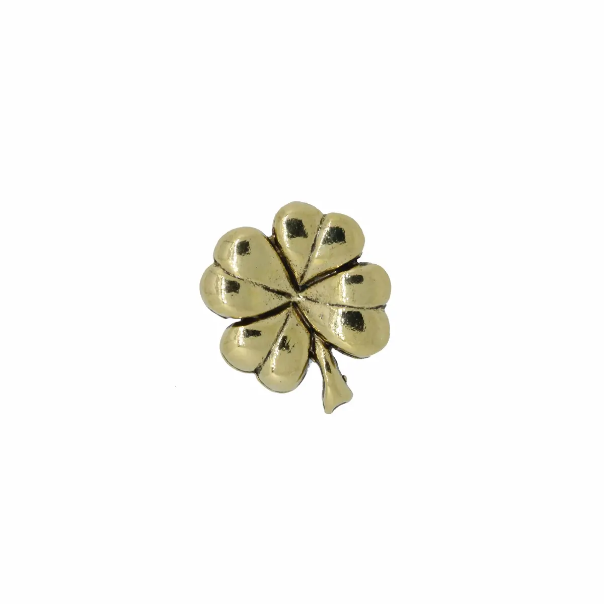 Four Leaf Clover Gold Lapel Pin 1