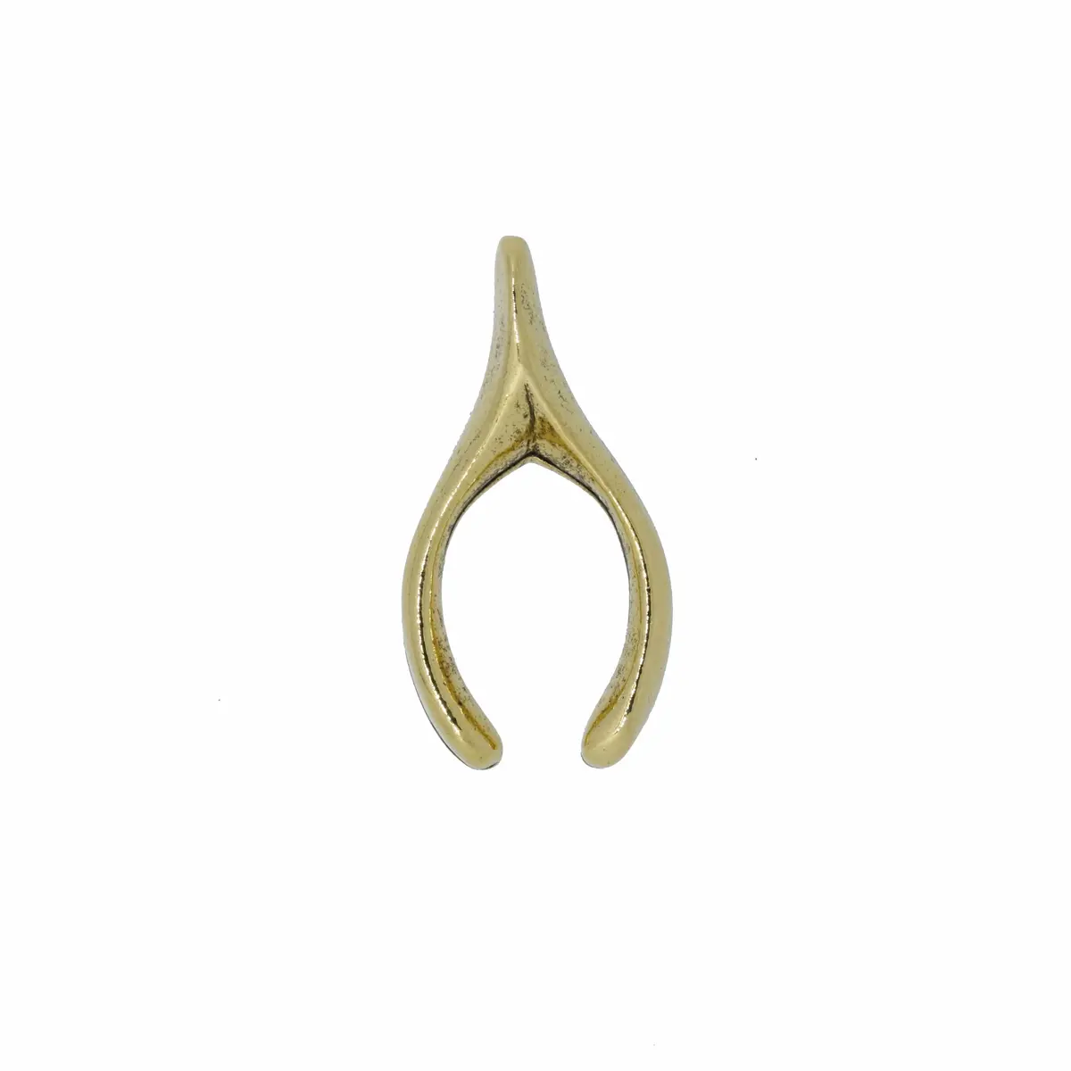 Wishbone Gold Lapel Pin 1