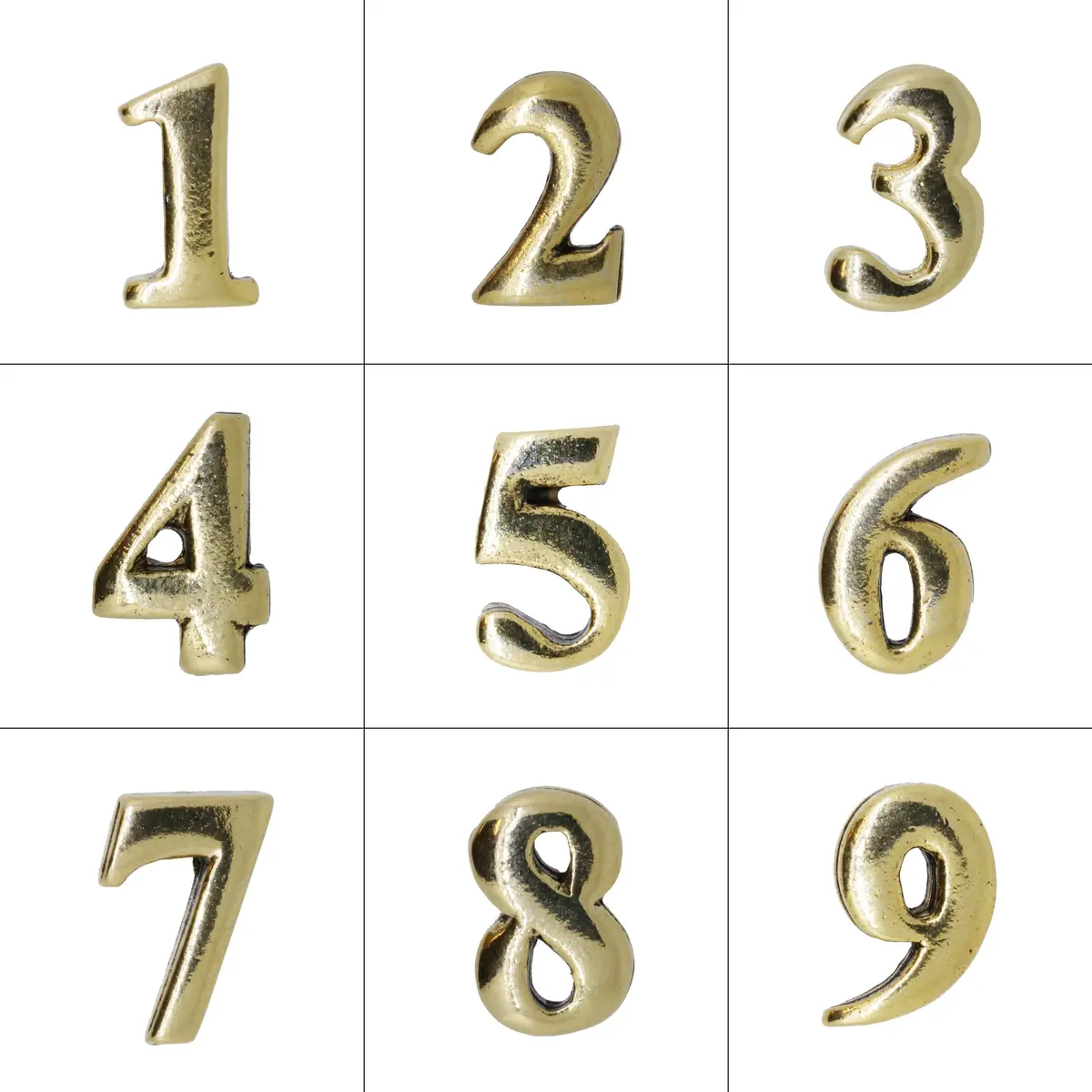 Number Gold Lapel Pins 1