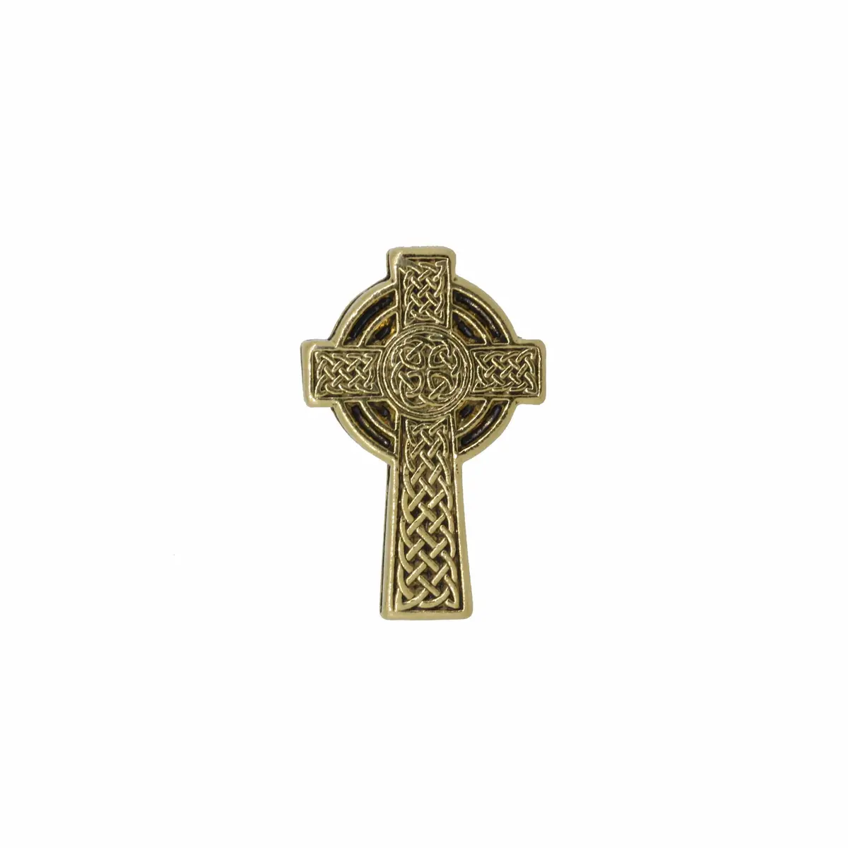 Celtic Cross Gold Lapel Pin 1