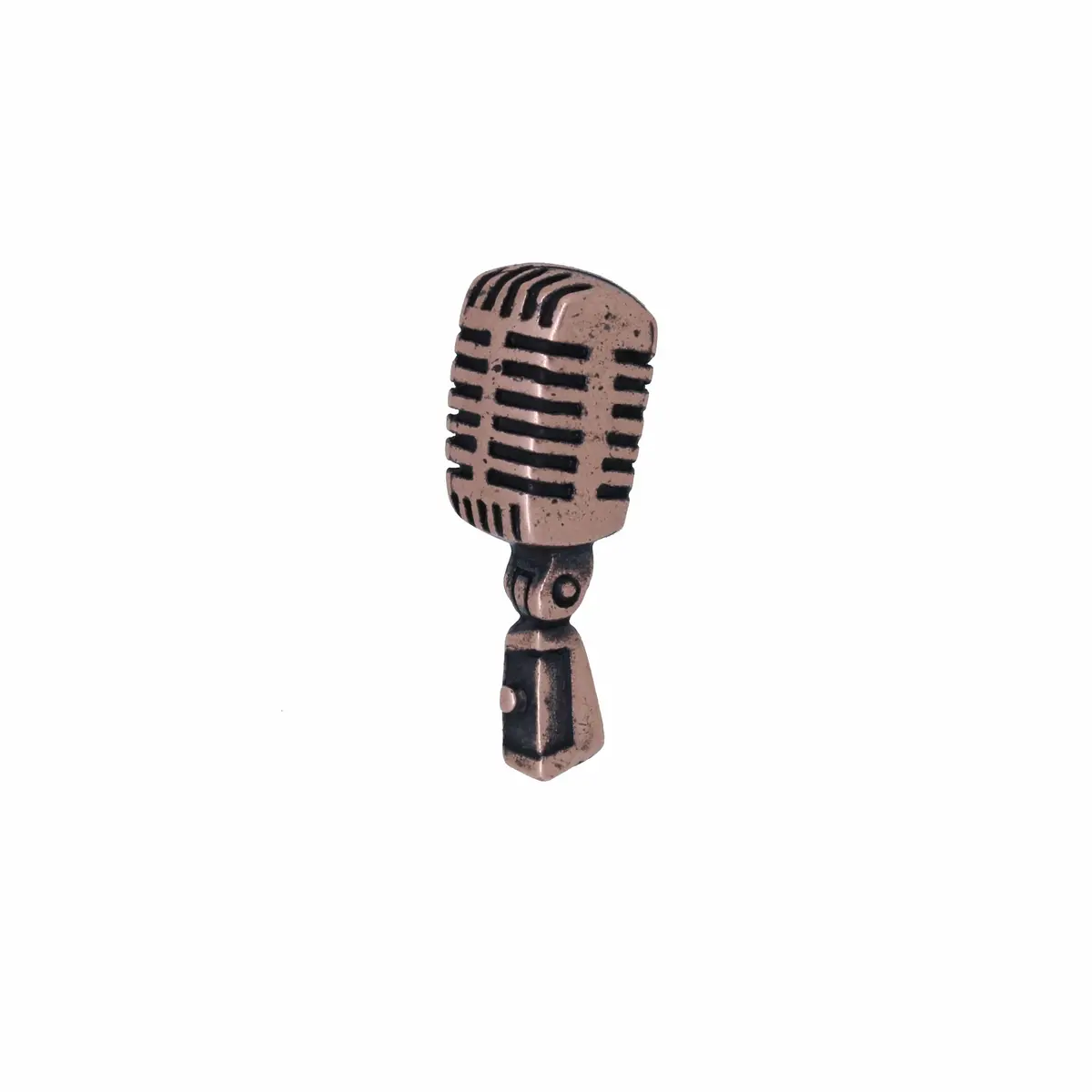 Microphone Copper Lapel Pin 1
