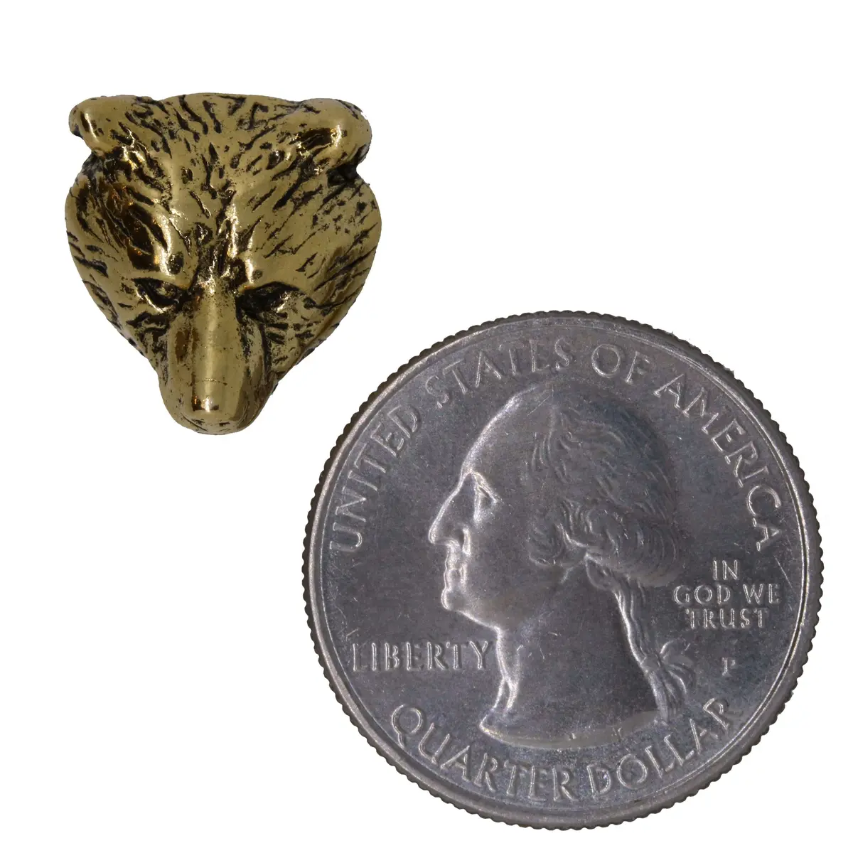 Bear Head Gold Lapel Pin 2