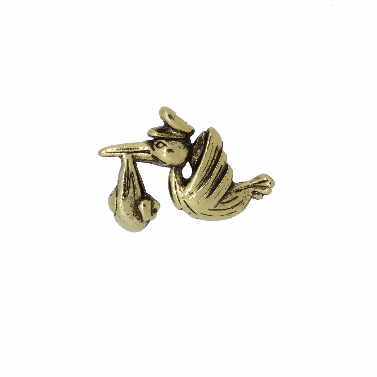 Stork Gold Lapel Pin 1