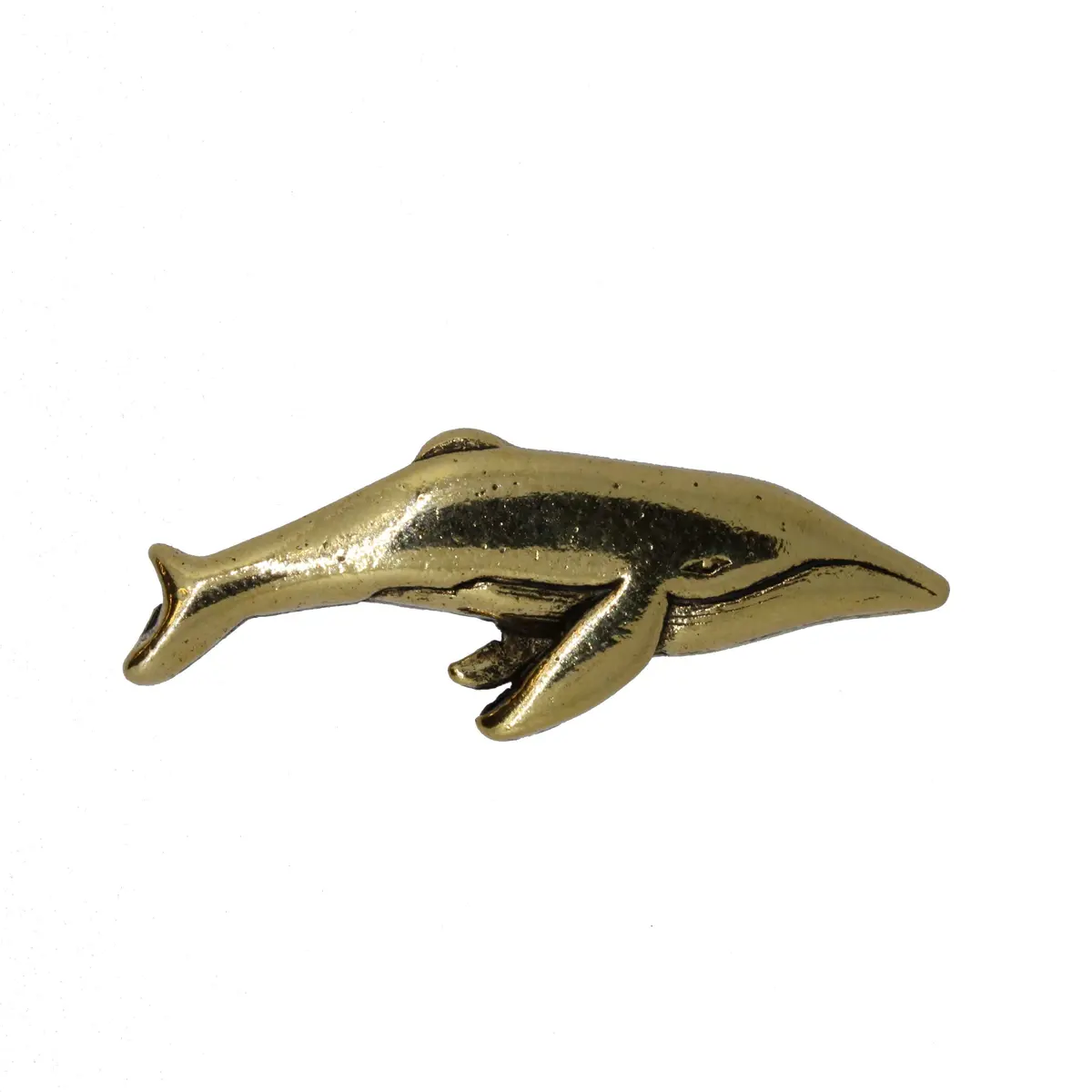 Humpback Whale Gold Lapel Pin 1