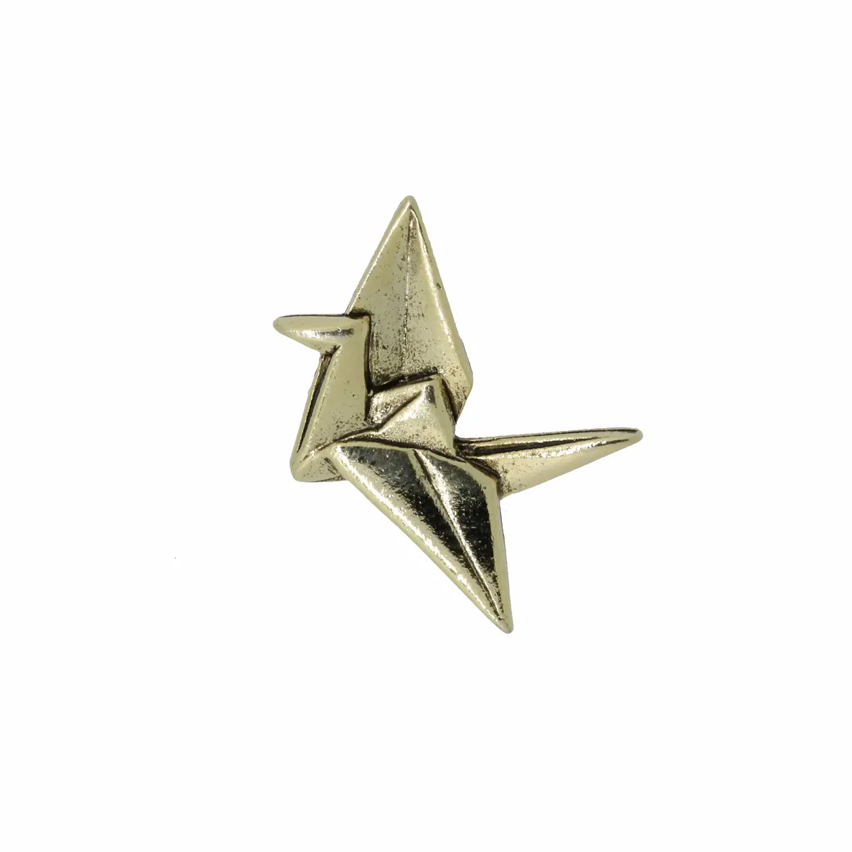 Origami Crane Gold Lapel Pin 1