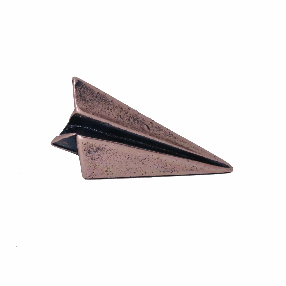 Paper Airplane Copper Lapel Pin 1