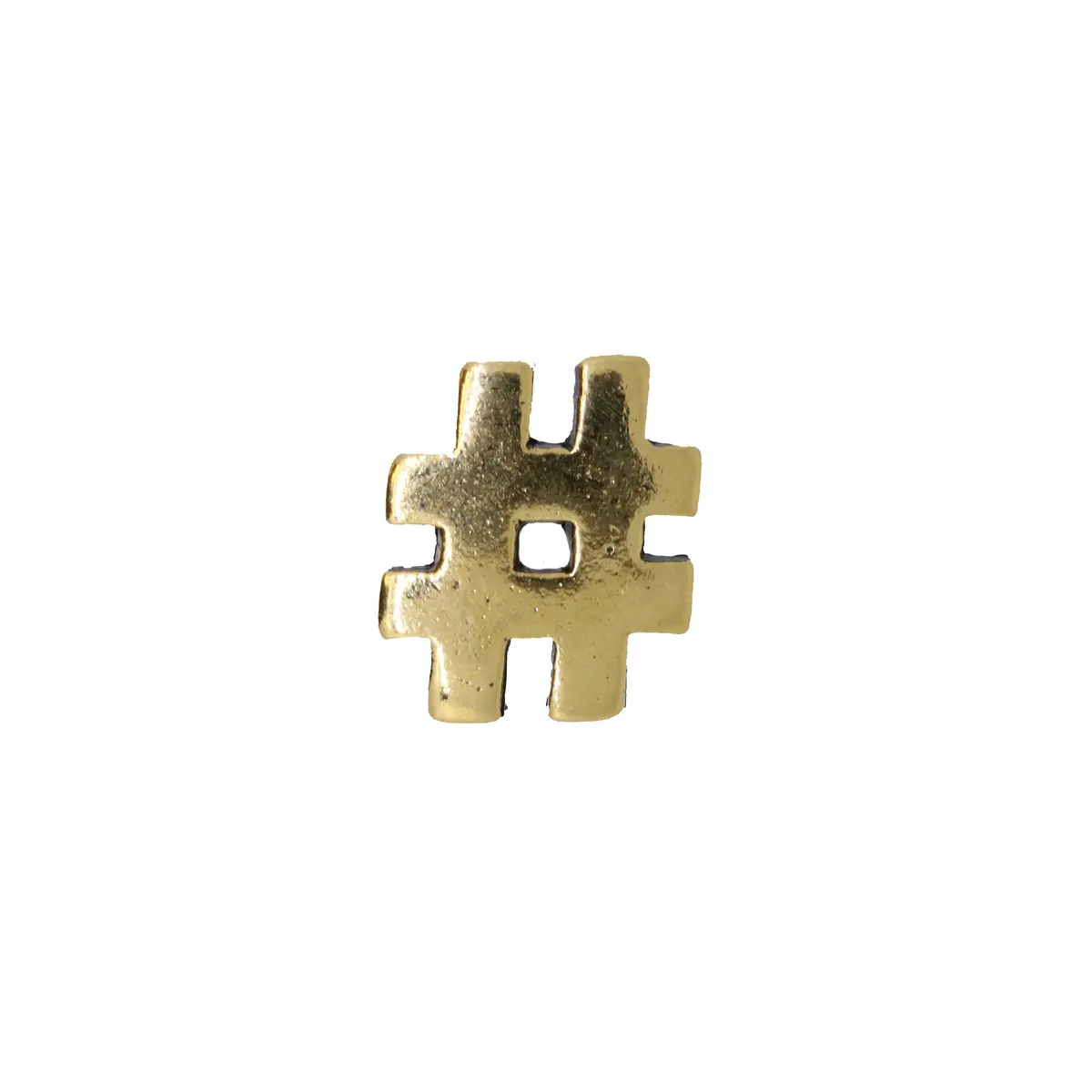 Hashtag Gold Lapel Pin 1