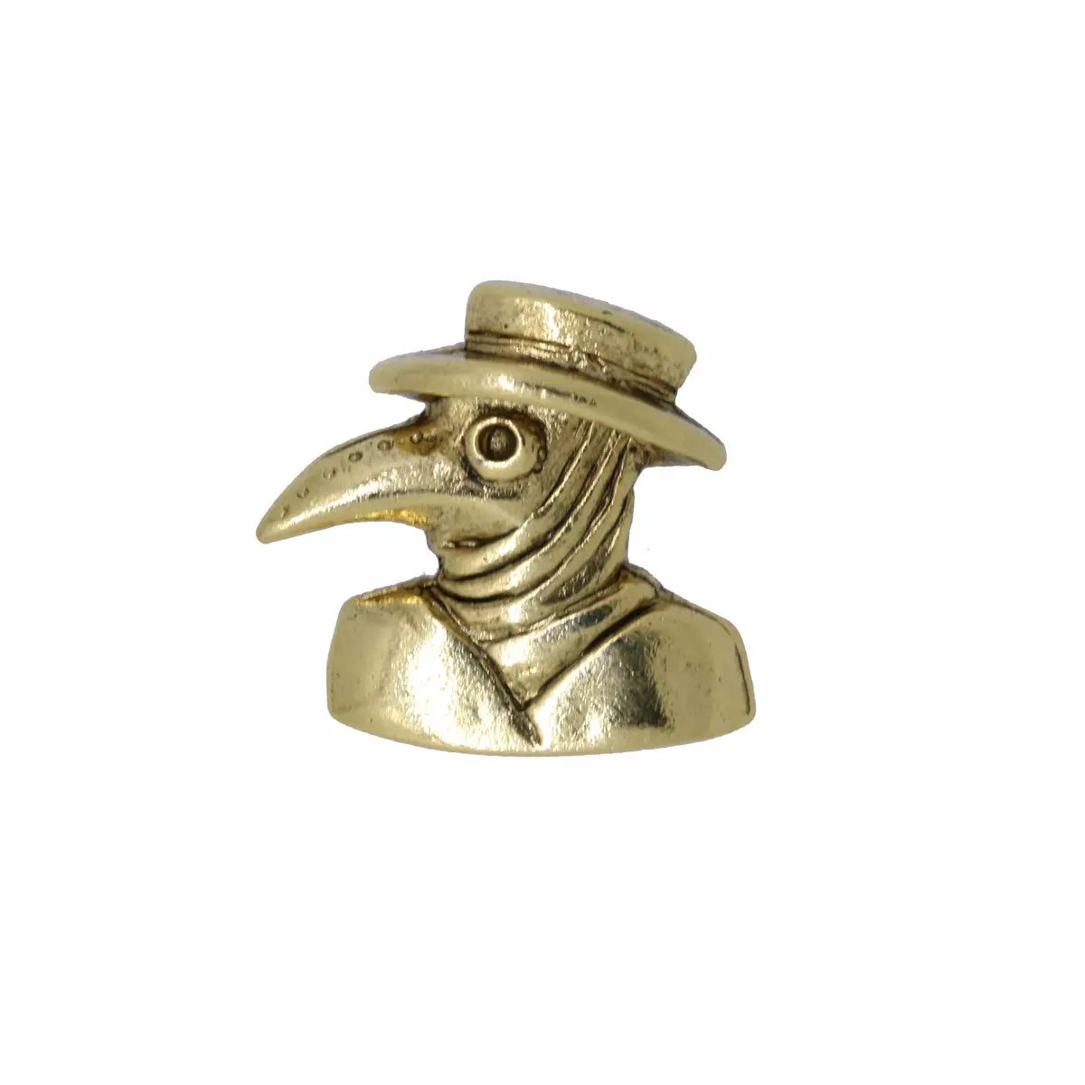Plague Doctor Gold Lapel Pin 1