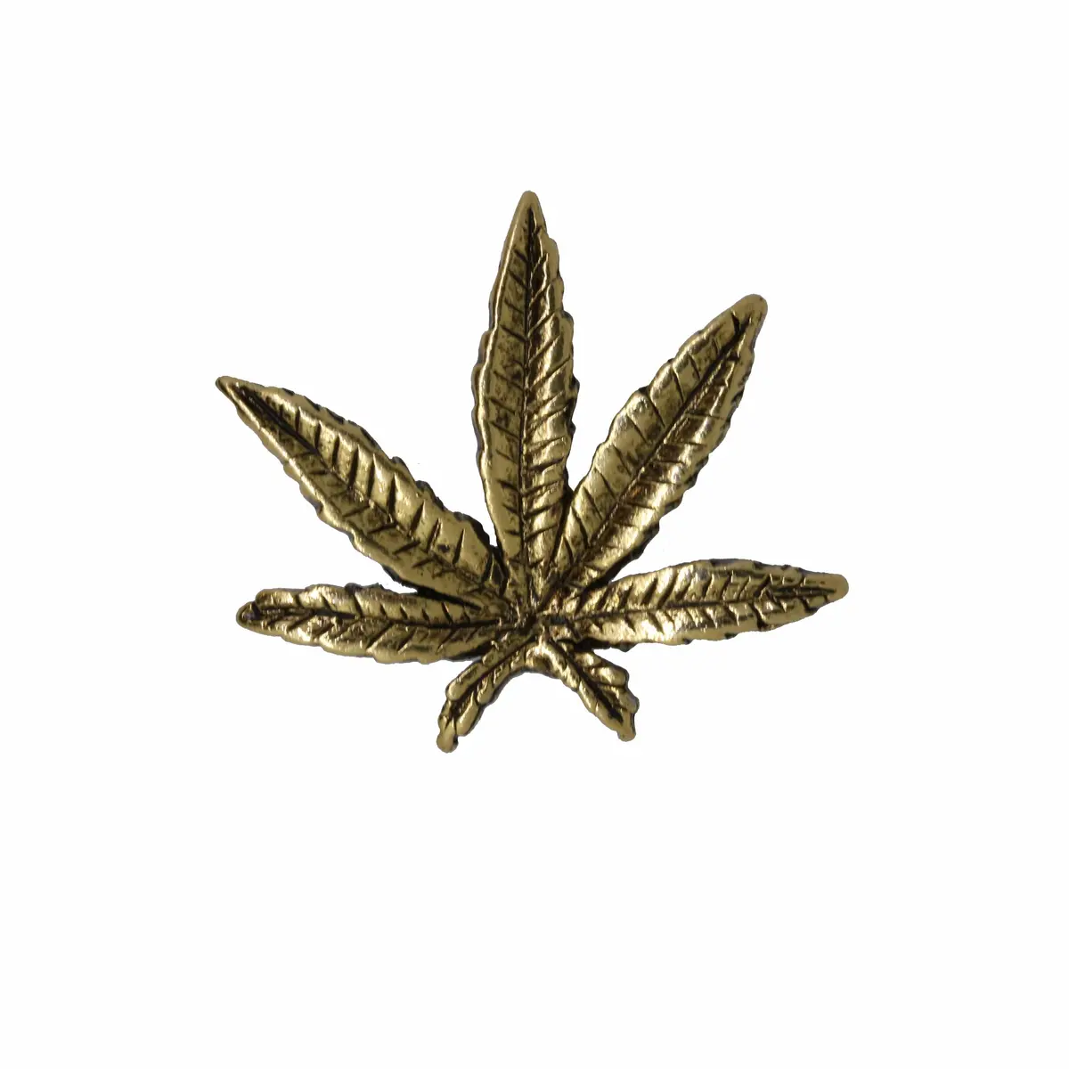 Marijuana Leaf Gold Lapel Pin 1
