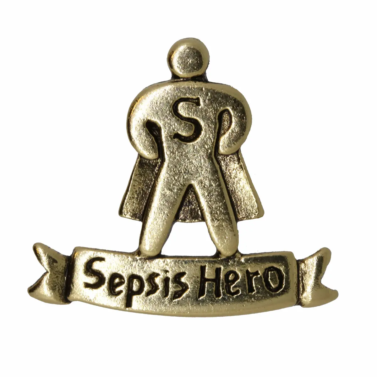 Sepsis Hero Gold Lapel Pin 1