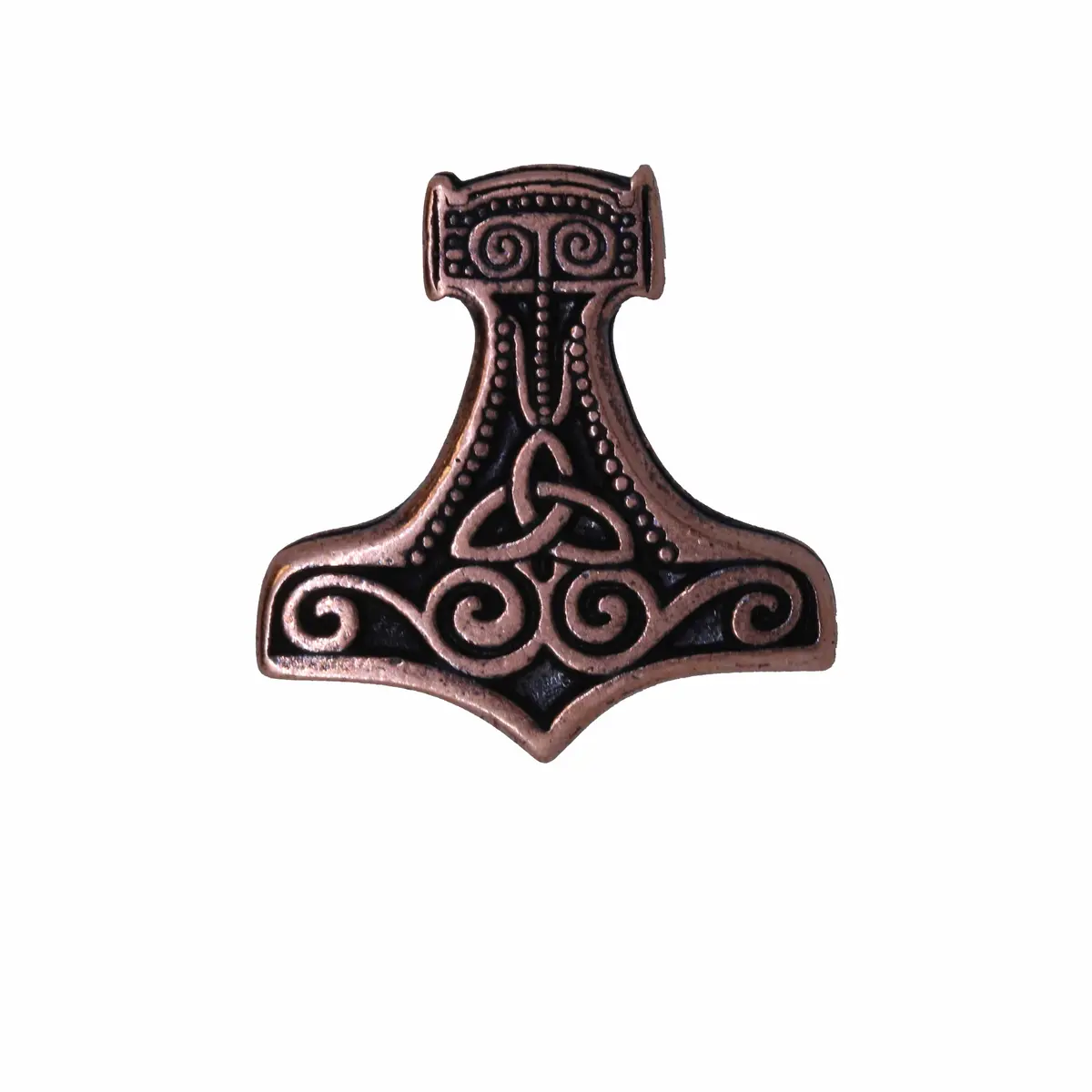 Viking Thor's Hammer Copper Lapel Pin 1