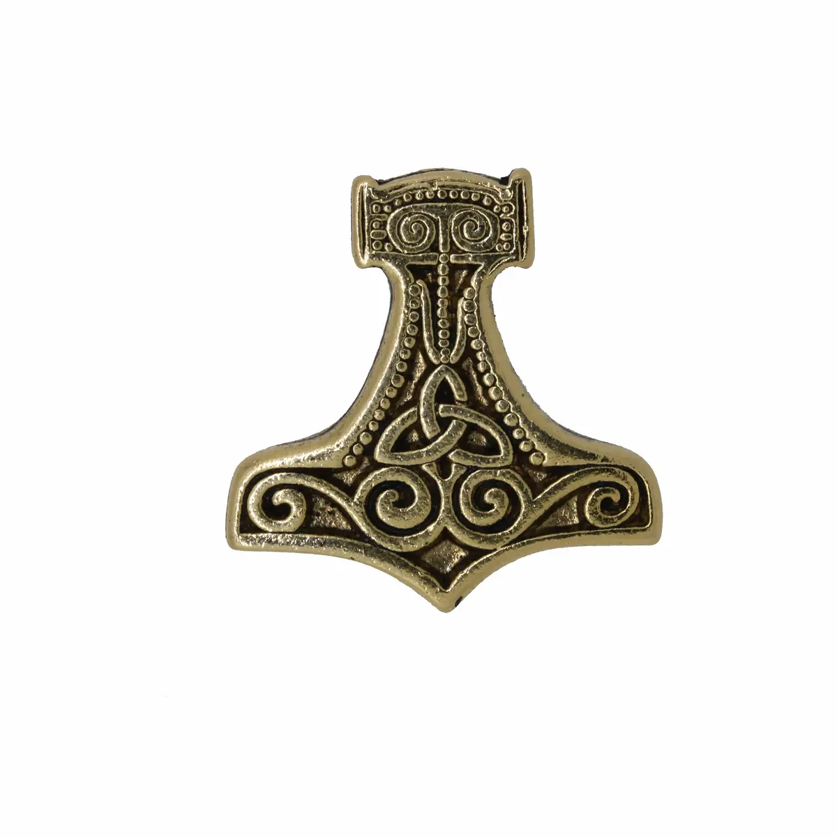 Viking Thor's Hammer Gold Lapel Pin 1