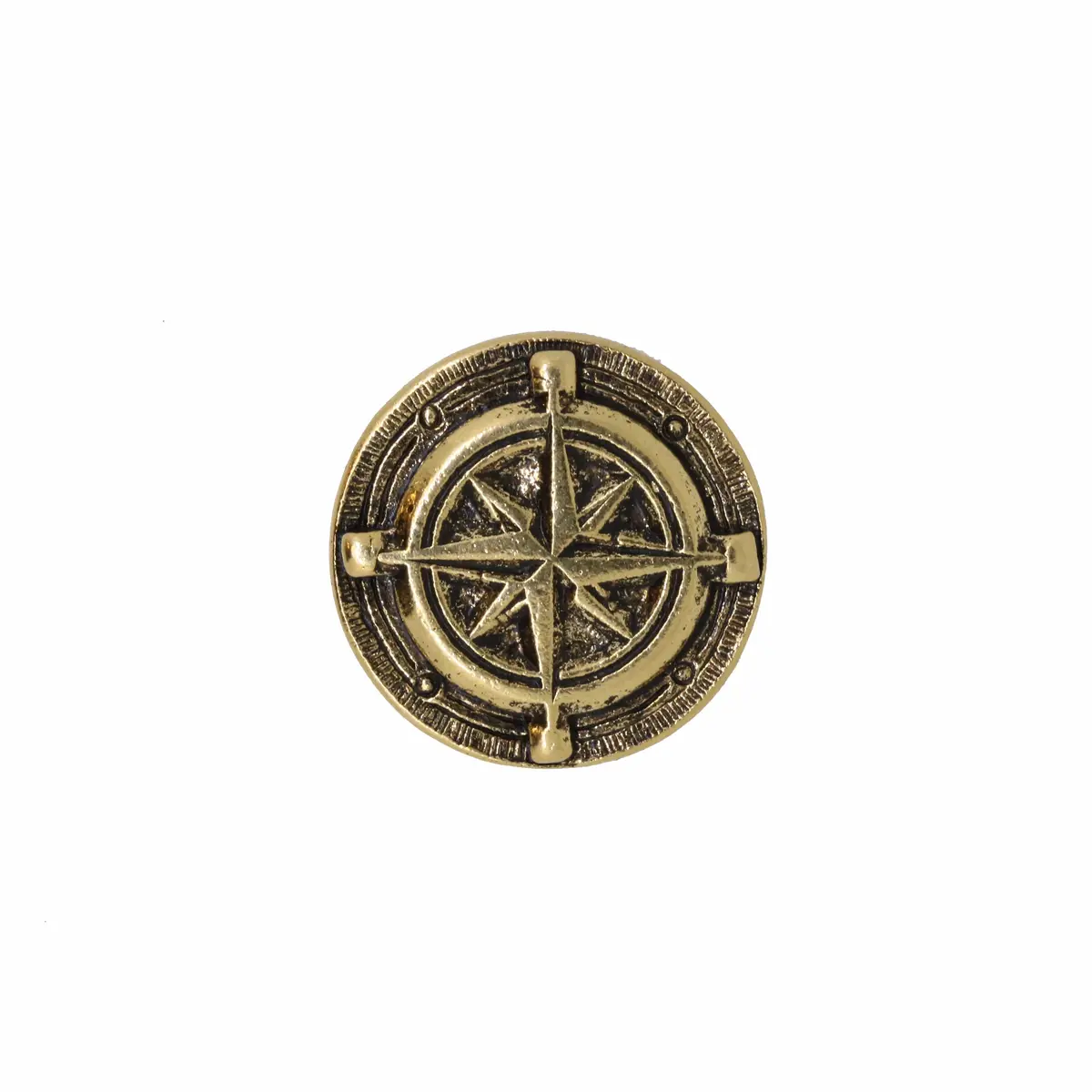 Compass Rose Gold Lapel Pin 1