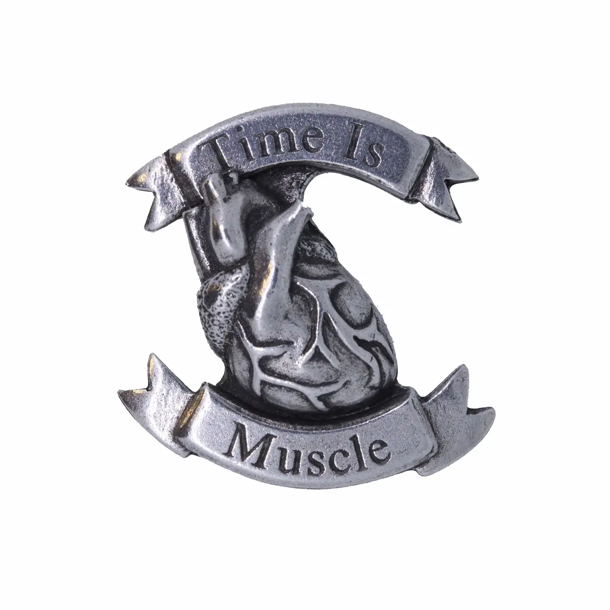 Time Is Muscle Heart Attack Awareness Lapel Pin 1