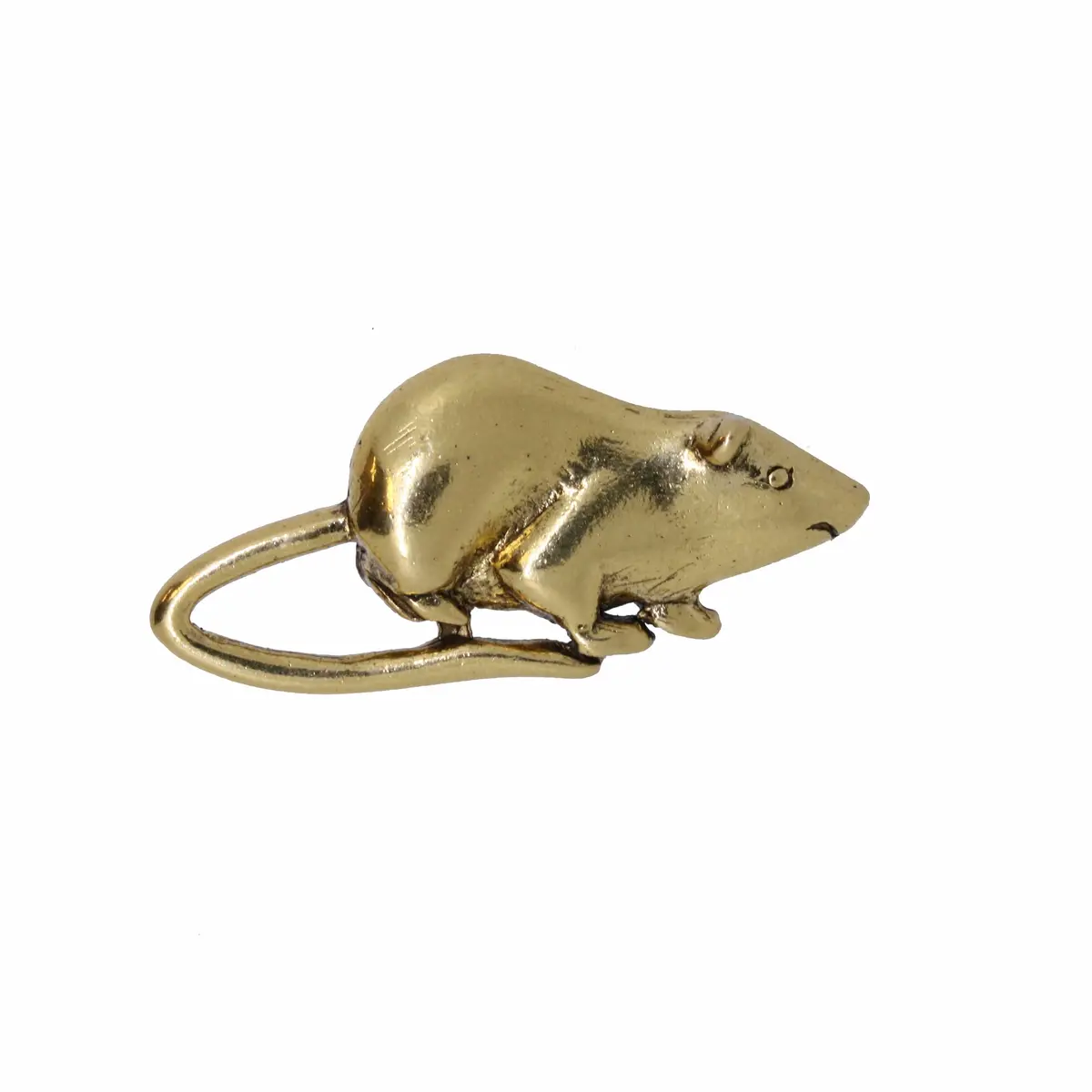 Rat Gold Lapel Pin 1