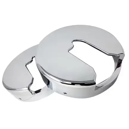 #Lt-Cfcc-2 Pete Chrome Plated Billet Alum Fuel Cap Cover (Set Of 2) 1
