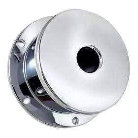 Lt-Cfoc-7S Chrome Plated Billet Aluminum Front Oil Cap Covers For 5-1/2" Bolt Pattern For Bud Wheels & Large Bolt Patterns 1994 & Older - With Smooth Top (Pair) 1