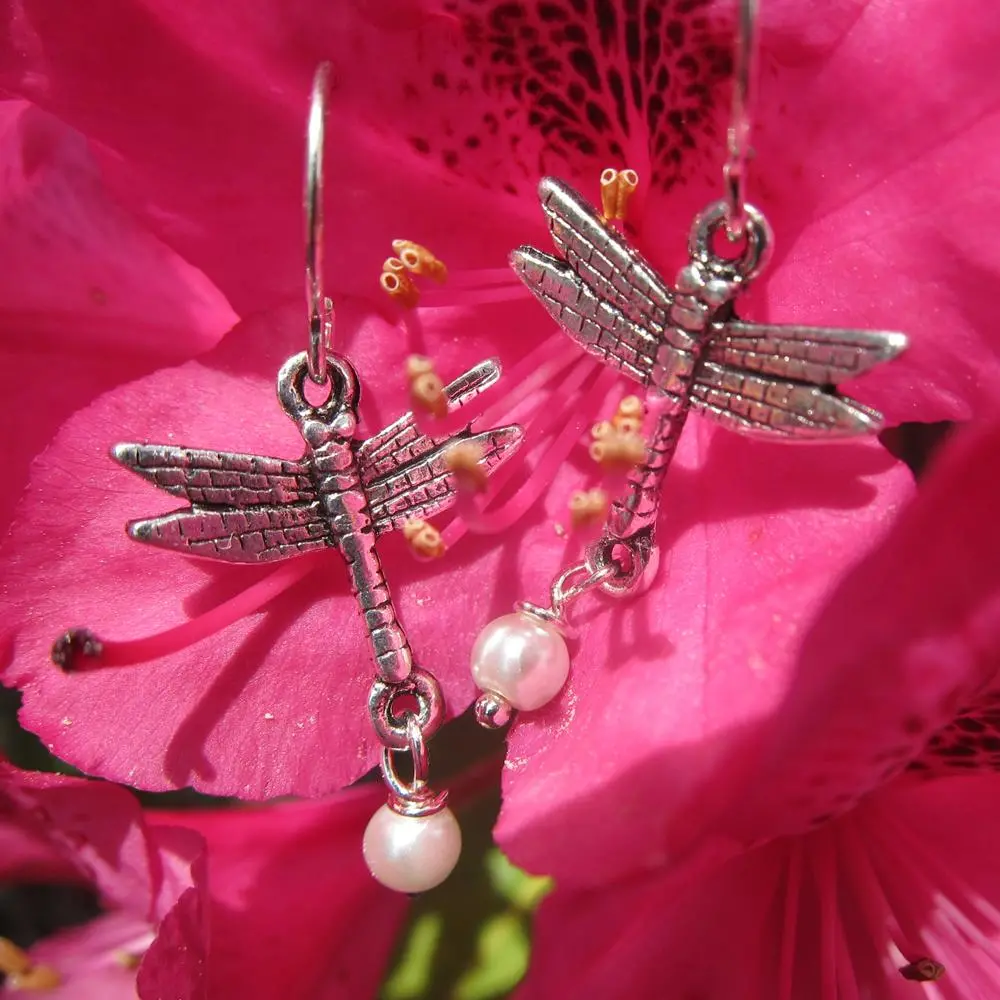 Dragonfly Charmed Earrings 1