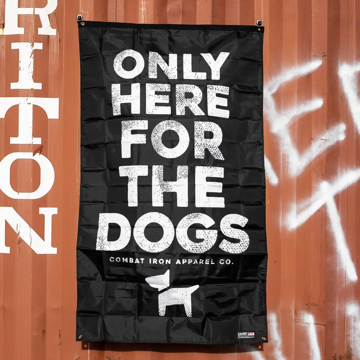 Only Here For The Dogs 3' X 5' Wall Flag 1