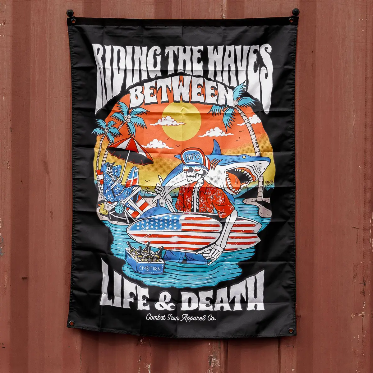 Life & Death Beach Day 3' X 4' Wall Flag 1