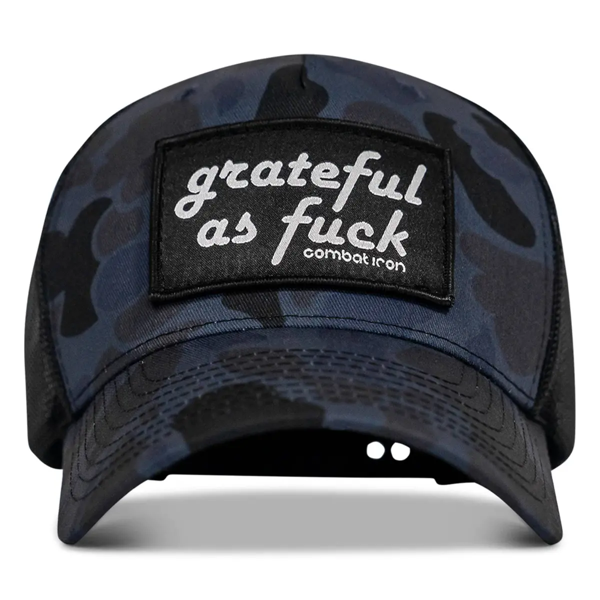 Grateful As F*Ck Patch Mesh Snapback Hat 1