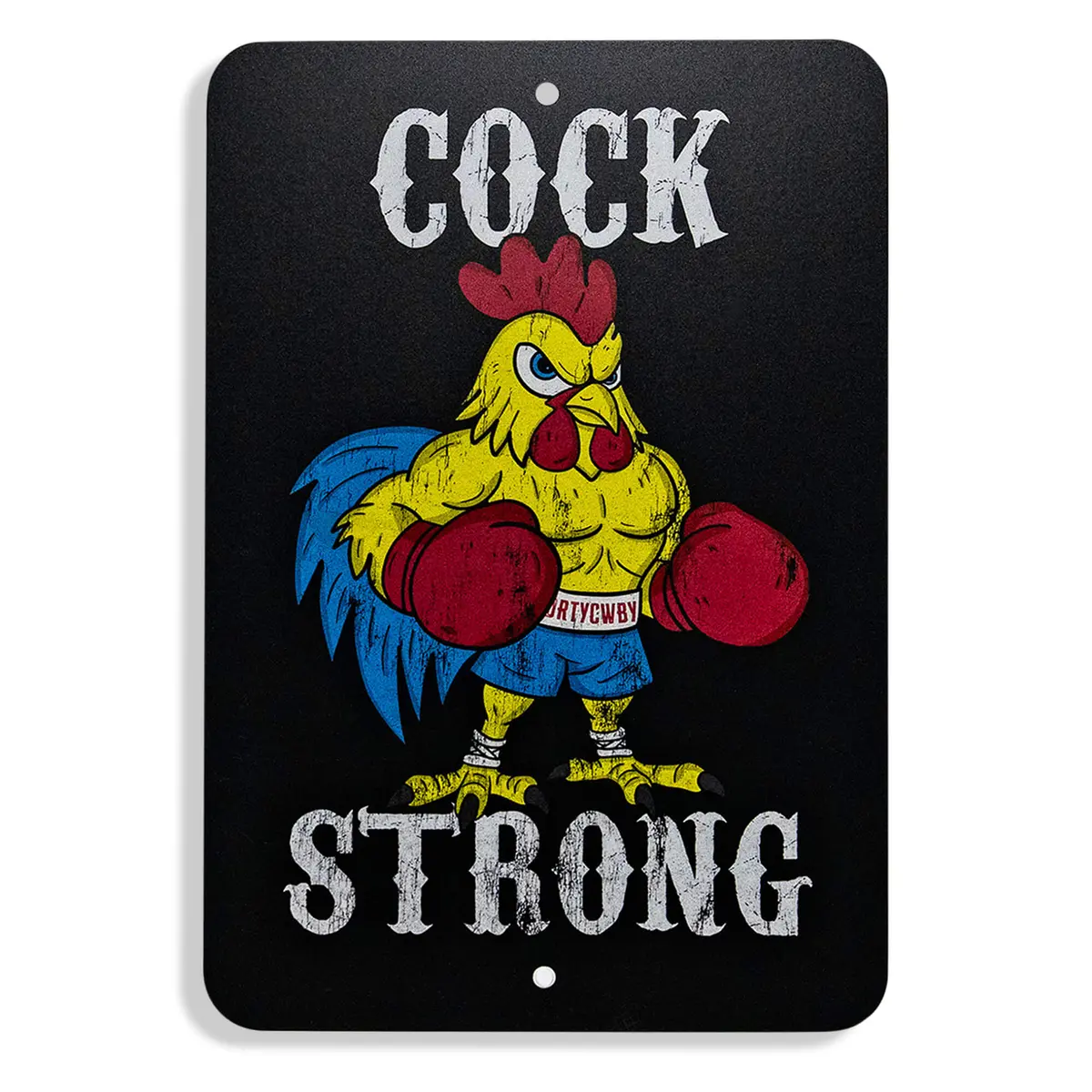 Cock Strong Wall Mounted Metal Sign 1
