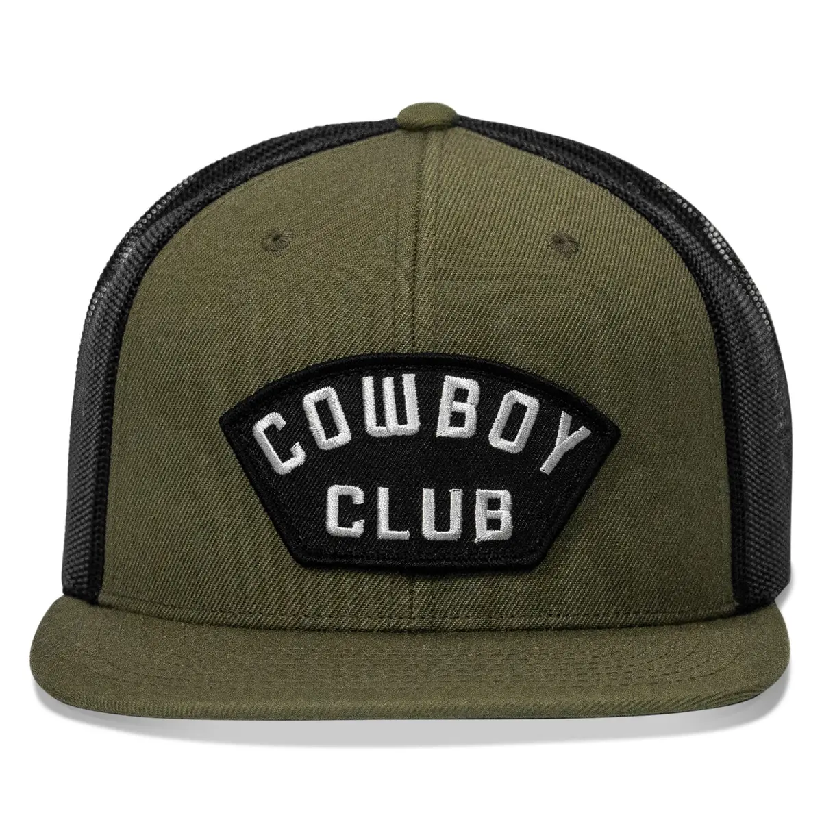 Cowboy Club Patch Flatbill Snapback Hat 1