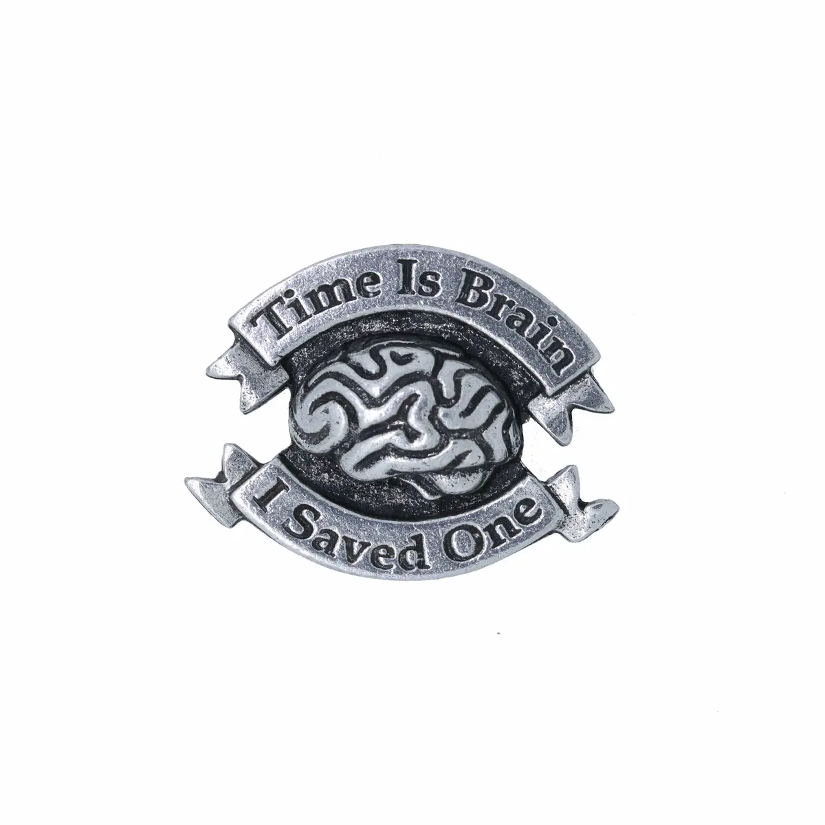 Time Is Brain Stroke Awareness Lapel Pin 1