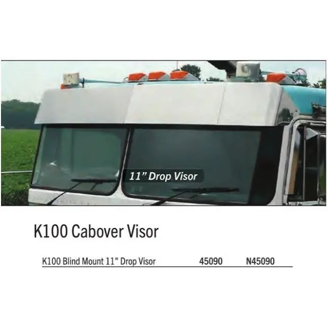 Rw-45090 Kw K100 Cabover Blind Mount 11" Drop Visor 1