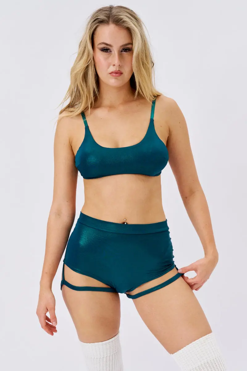 Lunalae May Top - Metallic Teal 1