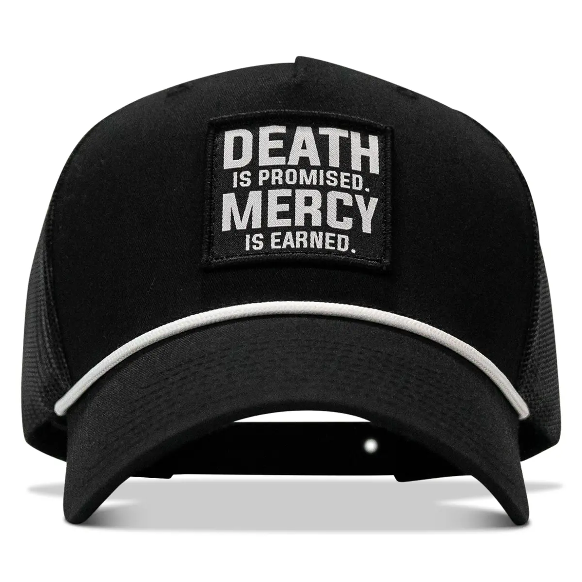 Death Is Promised. Mercy Is Earned Patch Rope Snapback 1