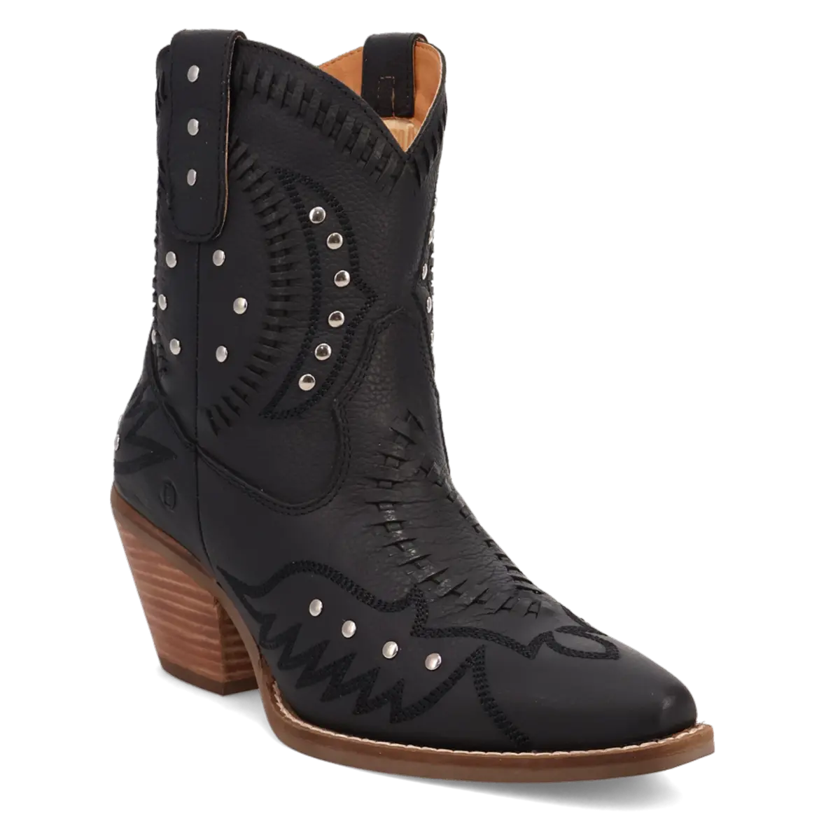 Precious Leather Black Bootie Ankle Boot By Dingo 1