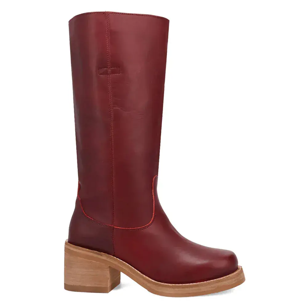 Vagabond Leather Boot In Merlot Women's Cowboy Boot By Dingo 1