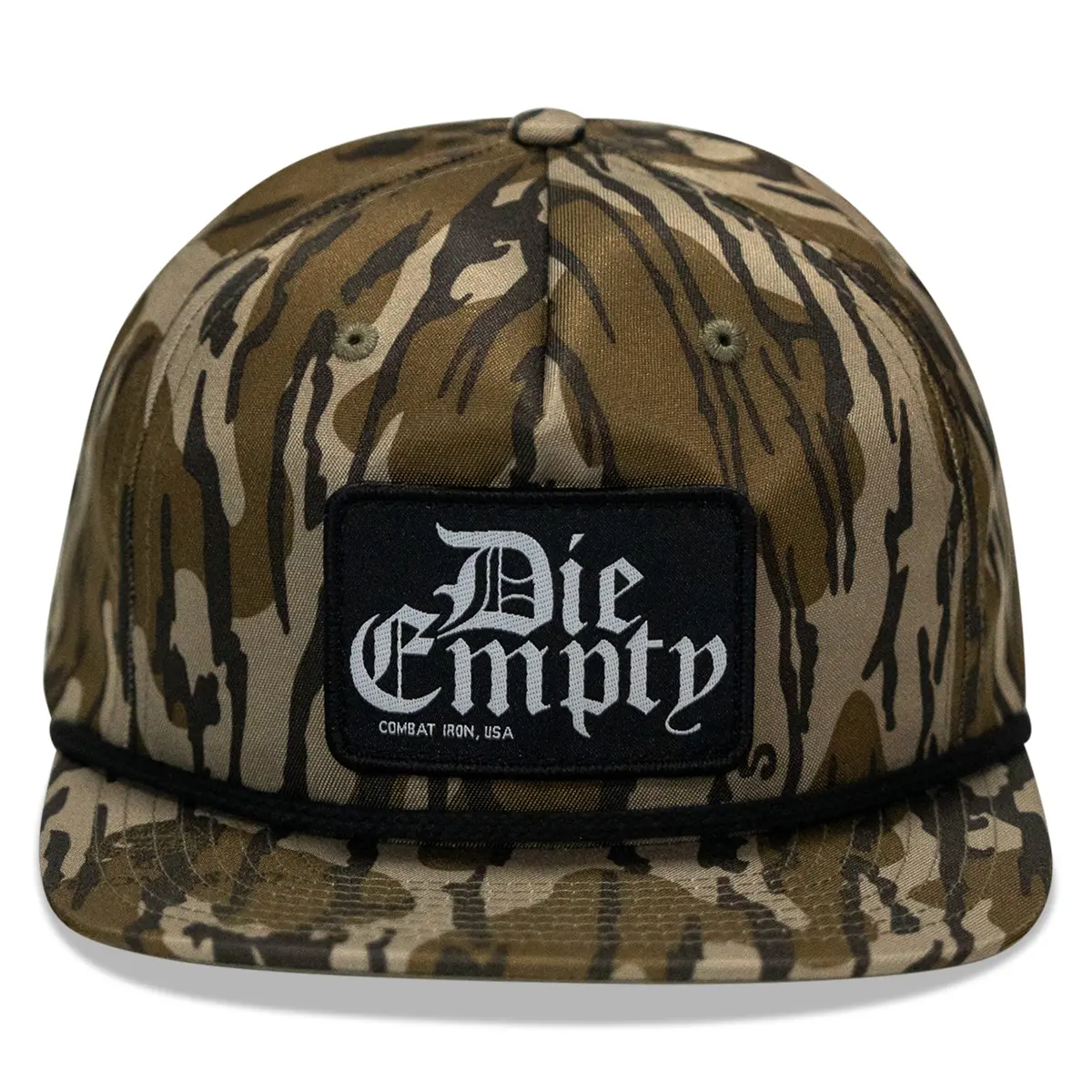 Die Empty Black Patch Flatbill Snapback Hat 1